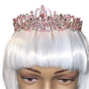Beautiful pink and silver tiara! New!